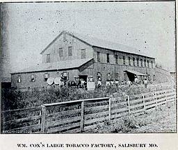 En tobaksfabrik i Salisbury i slutet av 1800-talet.