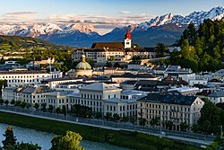 Salzburg: Maantiede, Aluejako, Historia