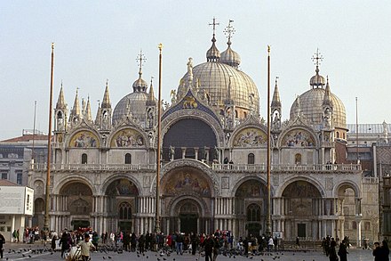 St Mark's Basilica houses the relics of St Mark the Evangelist