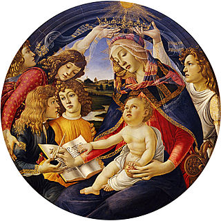 <i>Madonna of the Magnificat</i> Painting by Sandro Botticelli