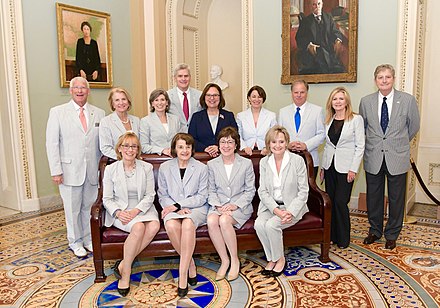 Members of the Senate on Seersucker Day 2019.