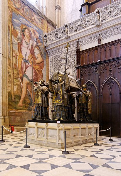 File:Sevilla cathedral - tomb of christopher columbus.jpg