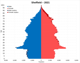 The latest (2021) population estimate for the City of Sheffield is 554