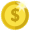 Icon of a shiny coin