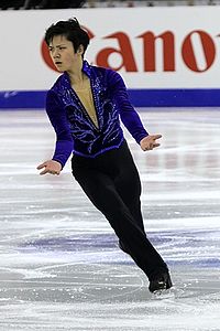 2014年グランプリファイナルで演技する宇野昌磨の写真