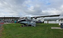 Sherpa 85-25343 on Display at Millville Executive Airport, 2023 Short Sherpa at Millville Army Airfield Museum.jpg