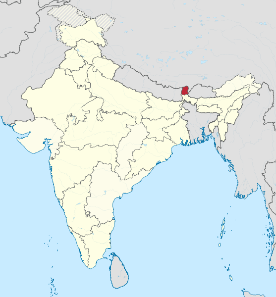 File:Sikkim in India (claims hatched).svg