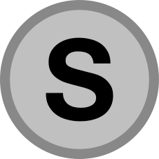 Silver medal icon (S initial).svg