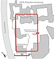 Klosterneuburg Schematische Skizze des Kastellareals von Klosterneuburg