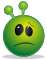 Smiley green alien disapointed.svg