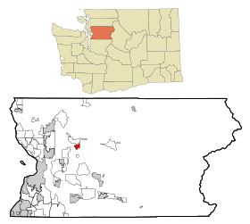 Snohomish County Washington Incorporated and Unincorporated areas Granite Falls Highlighted.svg