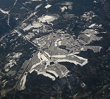 Aerial image of Snoqualmie Ridge on a snowy day (2009)