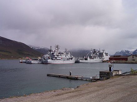 Coast Guard vessels at Sortland Naval Base