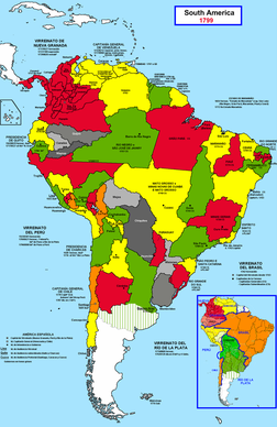 Provinces of the South American viceroyalties.