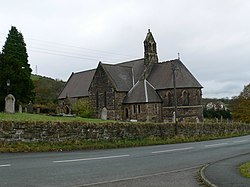 St Mary's, built in 1872 on the outskirts of the village after its predecessor was demolished due to subsidence St Mary's Church, Brymbo - geograph.org.uk - 623442.jpg