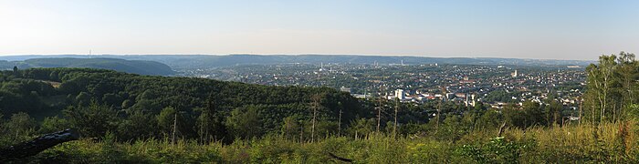 Panoramic view of Hagen (taken from urban forest of Hagen) Stadt.Hagen.Panorama.Sommer.jpg