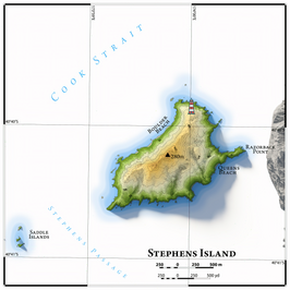 Kaart van Stephens Island