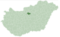 English: Location of subregion Gödöllő, Hungary