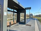 La station "Traité de Rome" de la ligne 12 Express du tramway d'Île-de-France