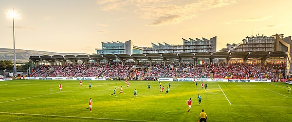 St Patrick's Athletic fans at Tallaght Stadium for the UEFA Champions League qualifier against Legia Warsaw in 2014.