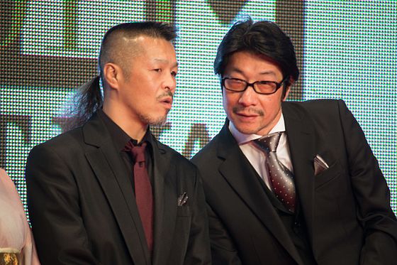 辰吉丈一郎　2015年、第28回東京国際映画祭にて、阪本順治（写真右）と