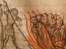 Templars being burned at the stake Templars on Stake.jpg