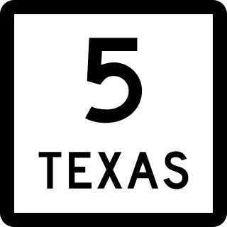 <span class="mw-page-title-main">Texas State Highway 5</span> Highway in Texas