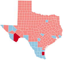 County Flips:
Democratic
Hold
Republican
Hold
Gain from Democratic Texas County Flips 2012.svg