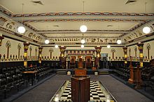 Mesir ruangan dalam Freemason Hall di London NSW Australia.jpg