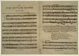 Самый ранний из сохранившихся нотных листов «The Star-Spangled Banner», 1814 год