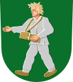 Kommunevåpenet til Toivakka i Finland viser ein mann med neversko.