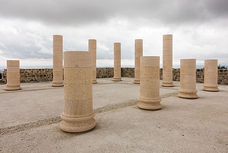 The basilica in Torreparedones Archaeological Park (Spain)