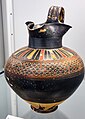 Transitional corinthian oinochoe - black polychrome ornaments - Frankfurt AM β 370 - 05