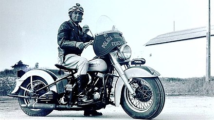 A Federal Highway Police motorcycle officer in 1935