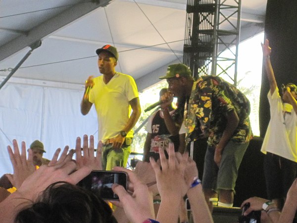 Williams, Odd Future and Tyler, the Creator performing together in April 2011