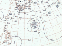 Typhoon June 1954 surface analysis.png