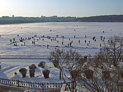 Ковзанка на зимовому ставі, 29 січня 2012