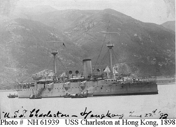 USS Charleston at Hong Kong, 1898