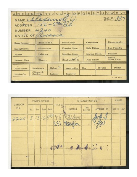 File:Union Iron Works Co. employee card for I. Alexanoff (40924b59-f932-41a7-9ade-e19b8da0e775).pdf