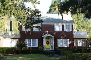 House on Union Street in Brunswick, Georgia, US. Part of the Brunswick Old Town Historic District on the National Register of Historic Places This is an image of a place or building that is listed on the National Register of Historic Places in the United States of America. Its reference number is 79000727.