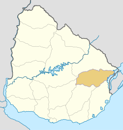 Treinta y Tres Department is located in Uruguay