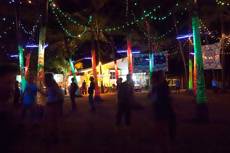 File:Vagator, Goa, India, Trance party in Goa, nightlife in Goa.jpg