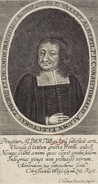 <span class="mw-page-title-main">Valentin Alberti</span> Philosopher, theologian (1635–1697)