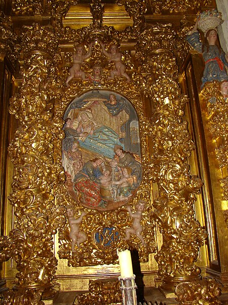 File:Valladolid Rioseco ermita Castilviejo retablo mayor nacimiento Juan lou.jpg