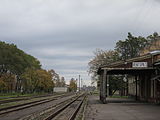 Stacijas peroni un sliežu ceļi (skats Ventspils II virzienā)