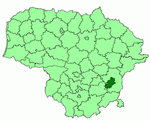 Gobierno de la ciudad de Vilnius en el mapa