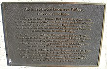 A plaque on the Waler horse memorial, Tamworth, NSW. Waler (2).JPG