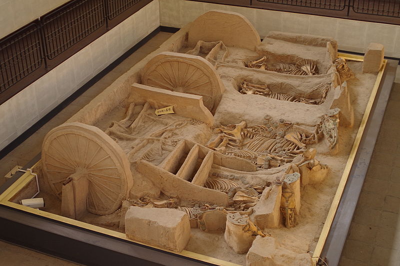 File:Western Zhou dynasty Carriages pit2 Xi'an.JPG