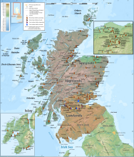 Whisky distilleries and regions in Scotland (Updated).svg