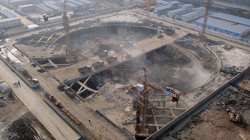 File:Wuhan Greenland Center auxiliary tower site.JPG